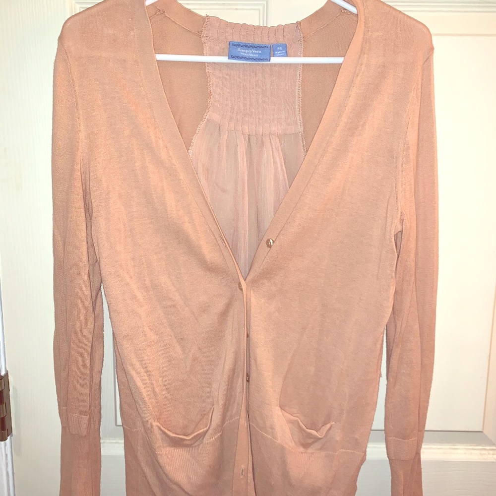 Women’s blush colored cardigan